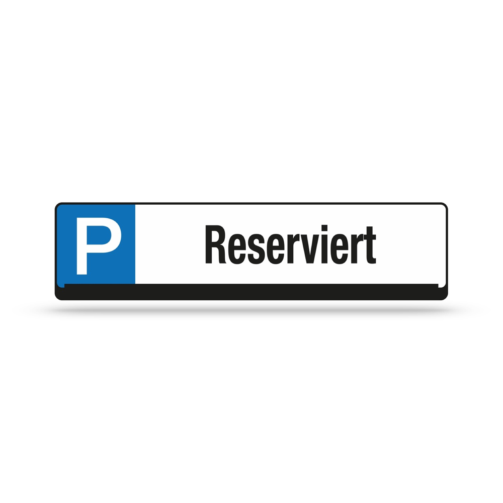 Parkplatz-Reservierungsschilder - 11 verschiedene Texte