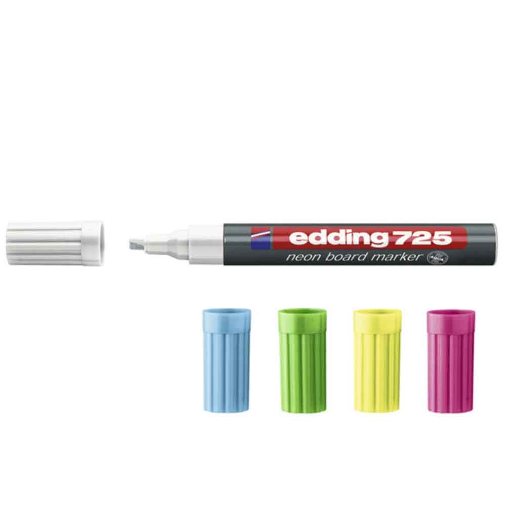 Edding 725 Neon-Boardmarker für Whiteboards - in 4 Farben