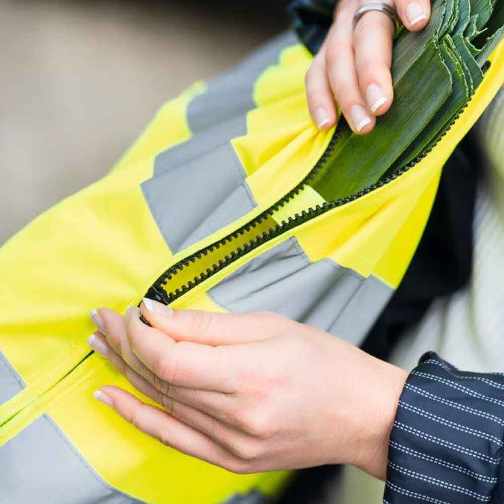 Warnweste-Tasche - 2 in 1 - mit Reißverschluss