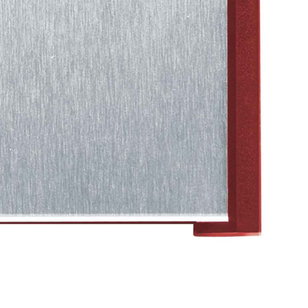 BOX Türschild - Edelstahloptik - Abdeckung aus Sicherheitsglas - in 2 Größen und 4 Farben