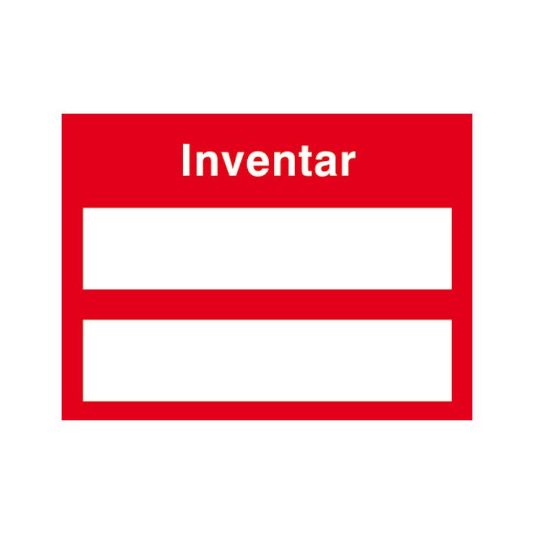 Inventar-Kennzeichnungsetikett - Maxi - Text: Inventar - 3 Farben